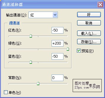 红通道参数设置